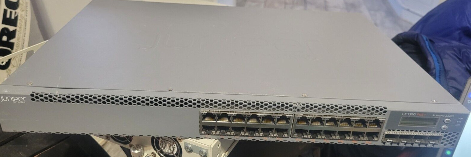 Juniper EX3300-24P 24 X 10/100/1000 4 X 10  PoE+Gigabit  Ethernet Switch tested