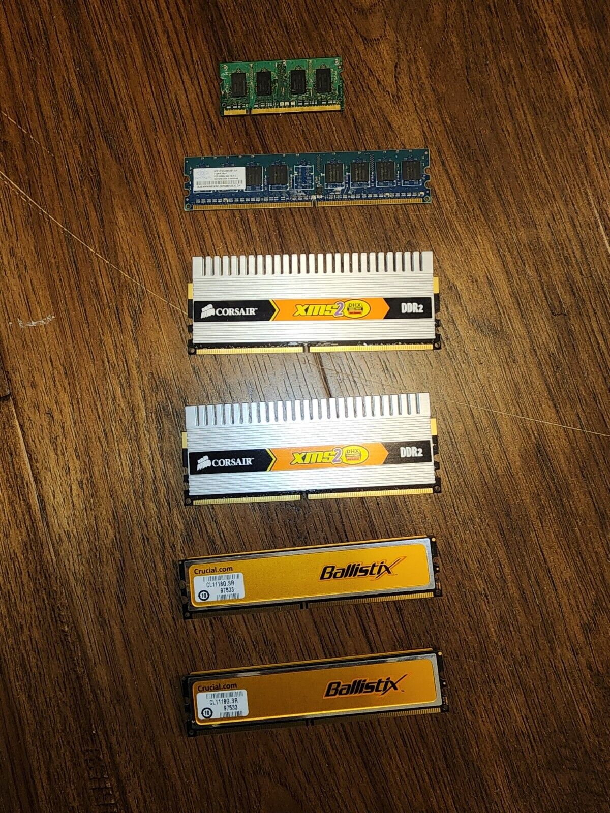 Mixed lot of Older DDR2 Desktop RAM Memory