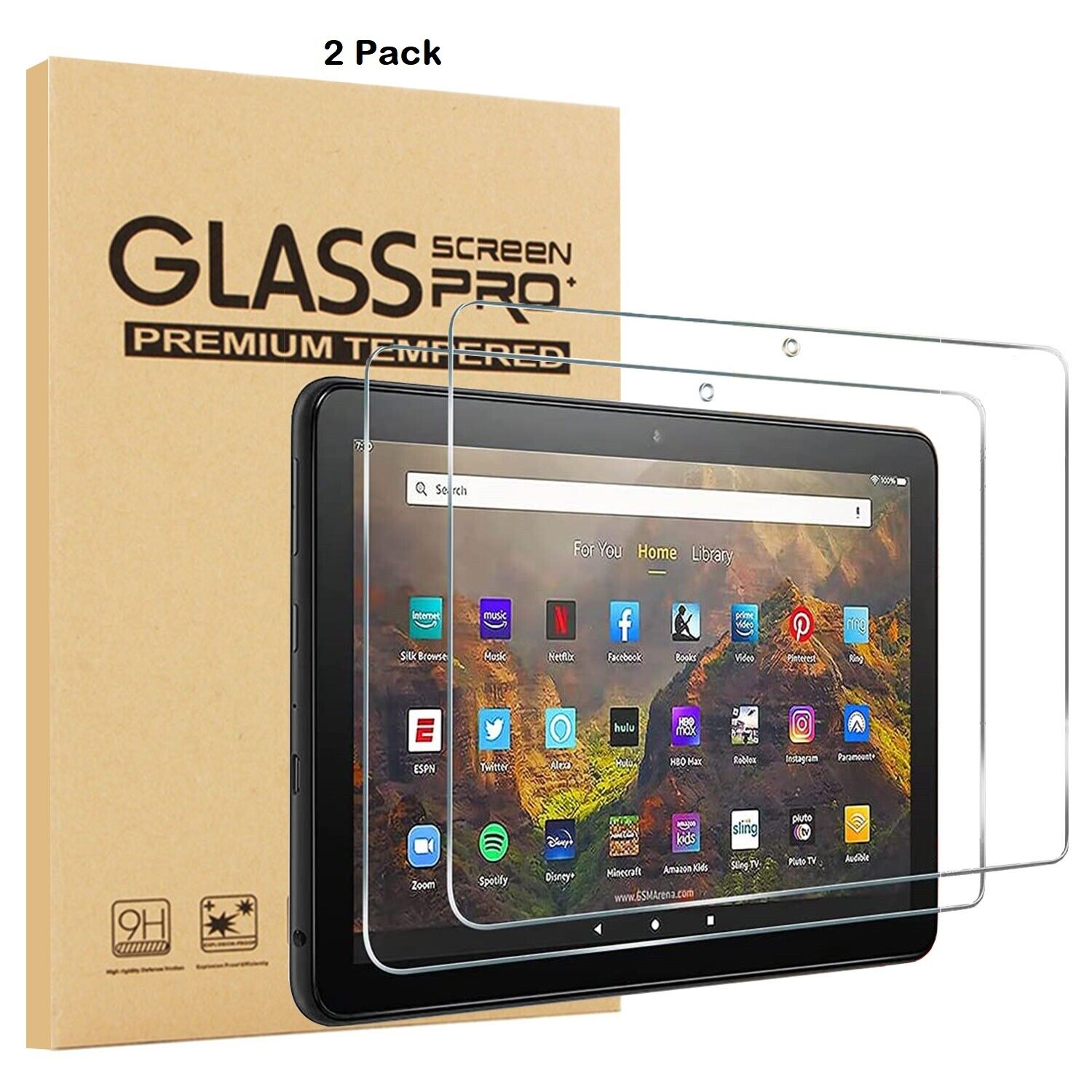(2 Pack) For Amazon Fire HD 8 Tempered Glass Screen Protector 2022/2020