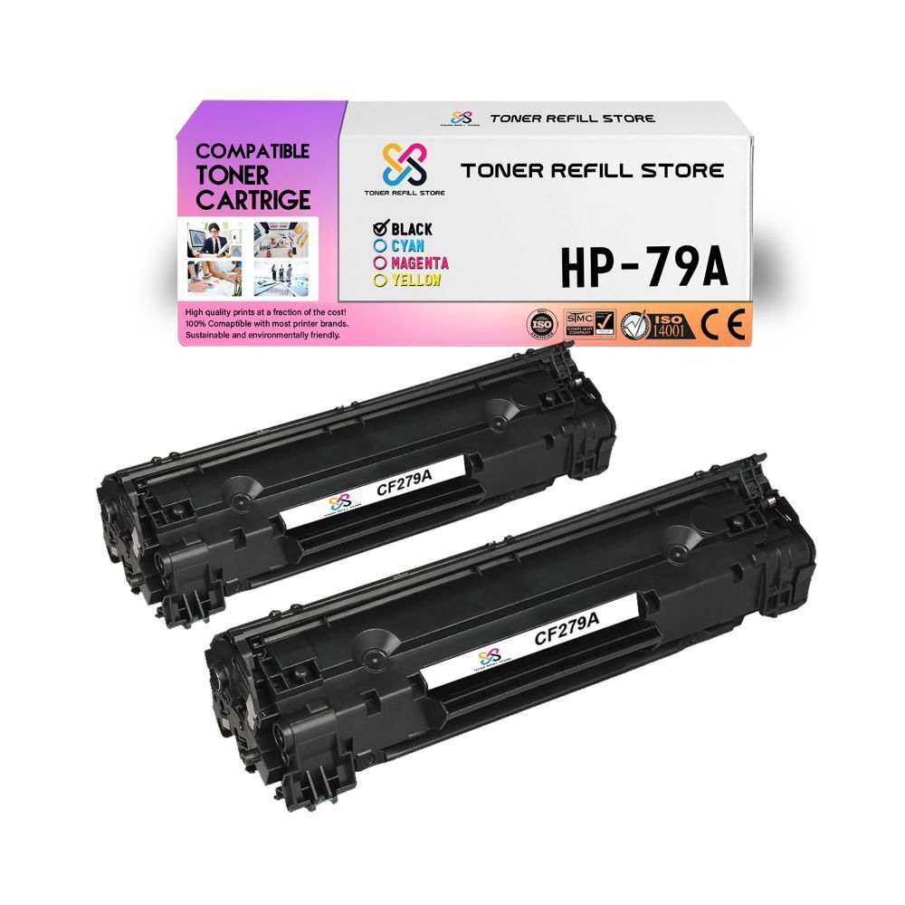 2Pk TRS 79A CF279A Black Compatible for HP LaserJet M12a M12w Toner Cartridge