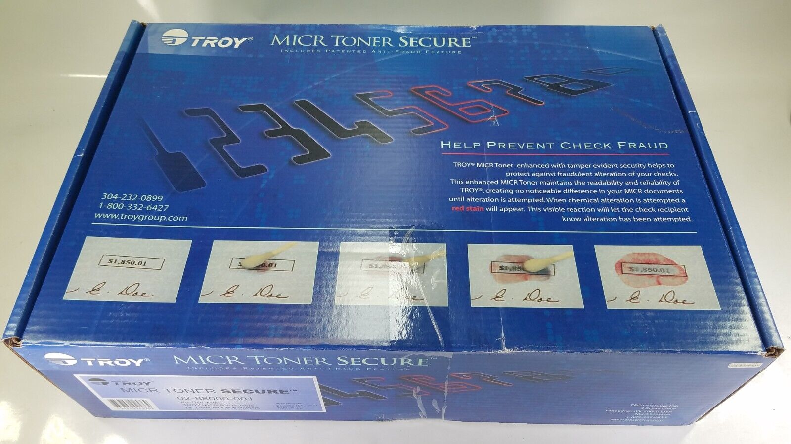 TROY MICR TONER SECURE FRAUD 02-88000-001 M806/806 Series