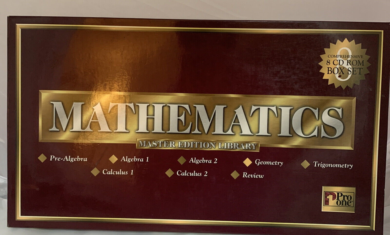 Pro One Mathematics Master Edition Library High School Home School 8 CD ROM Set