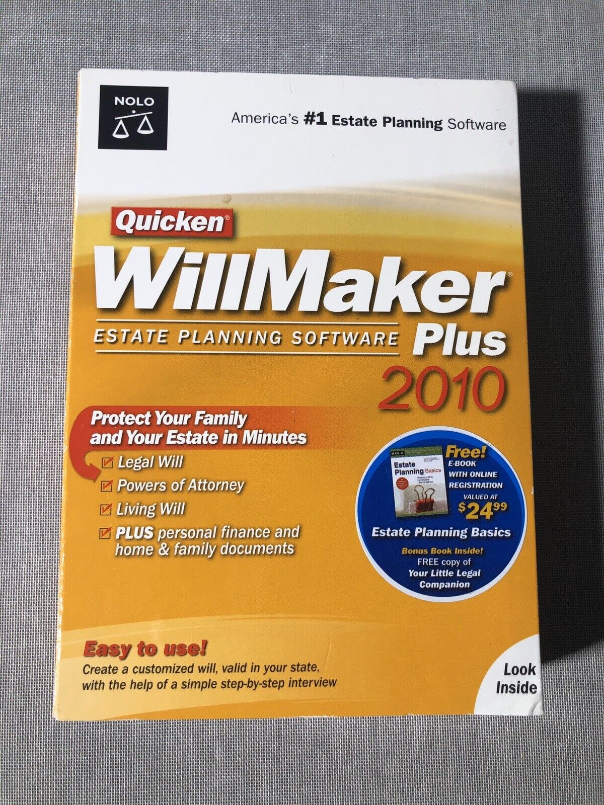 Nolo Quicken Willmaker Plus 2010 (Brand New)