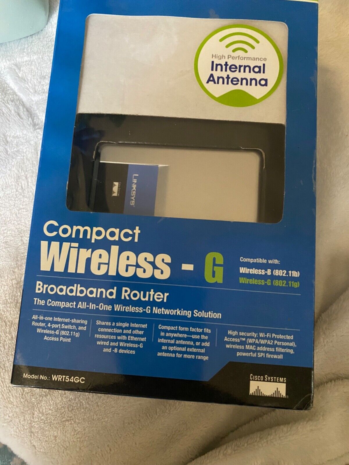 Cisco-Linksys Compact Wireless-G Broadband Router Wirless G 802.1tb