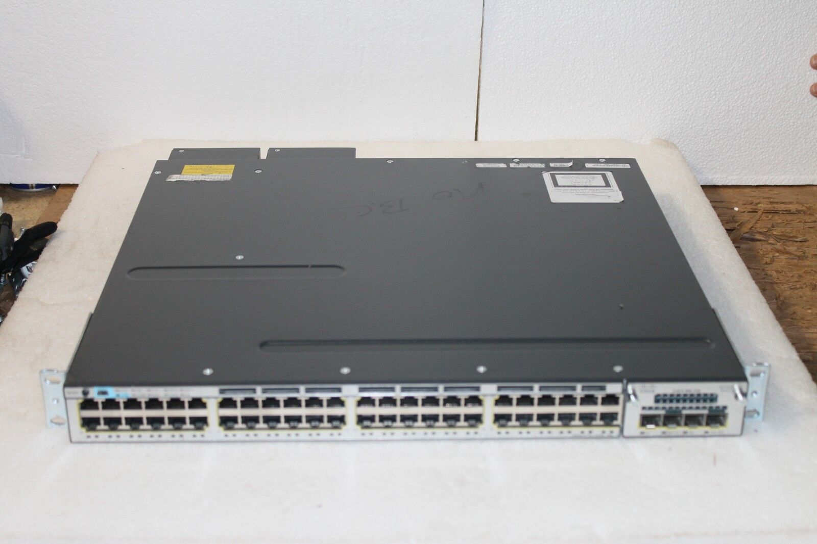 Cisco WS-C3750X-48PF-S 48-Port Gigabit IP Base Switch w/2x 1100WAC C3KX-NM-10G