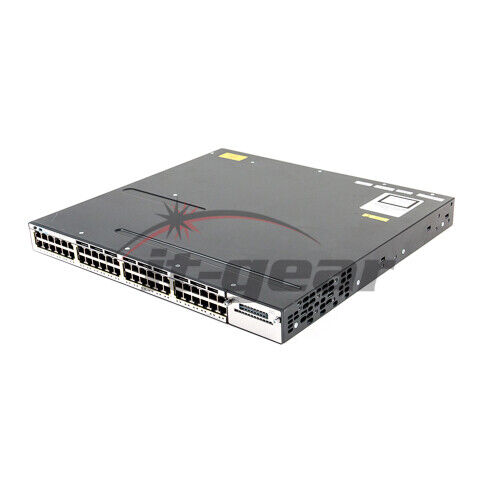 Cisco WS-C3750X-48PF-S Catalyst 3750X 48 Port Full PoE IP Base Switch