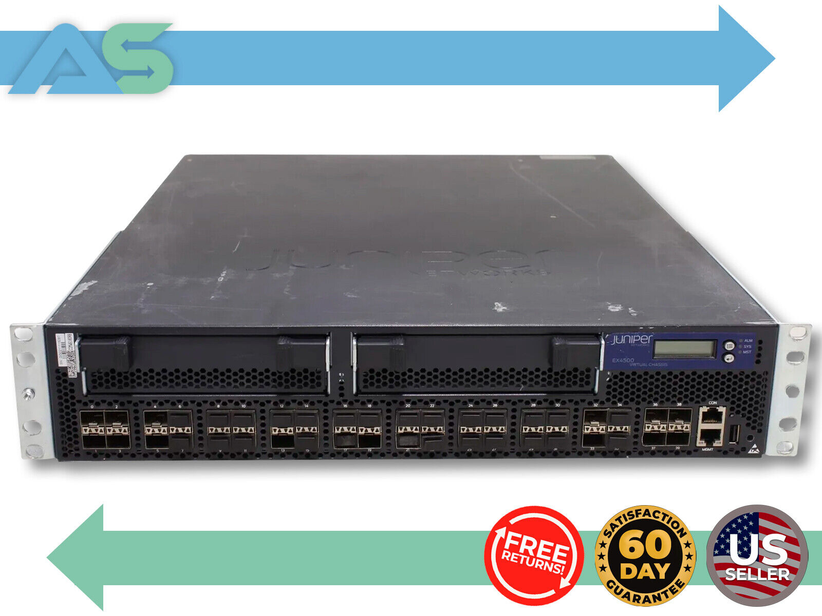 Juniper EX4500-40F-FB-C 40 Port 10G SFP+ Converged Network Switch *NO PSU'S*