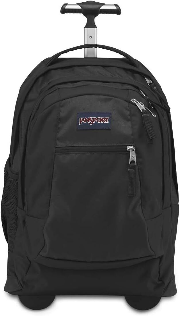 Driver 8 Rolling Backpack and Computer Bag, Black - Durable Laptop Back 15-inch