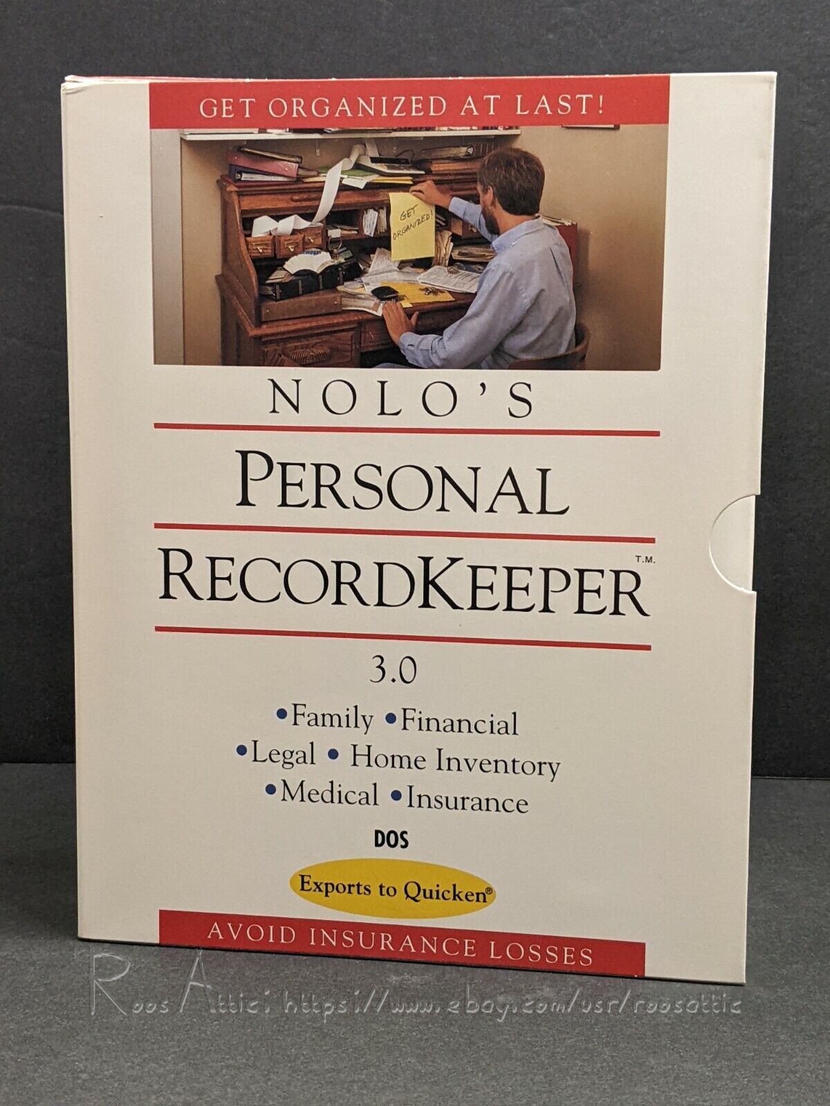 Nolo’s Personal RecordKeeper Software Version 3.0 for DOS 1992: IBM PC / NEW