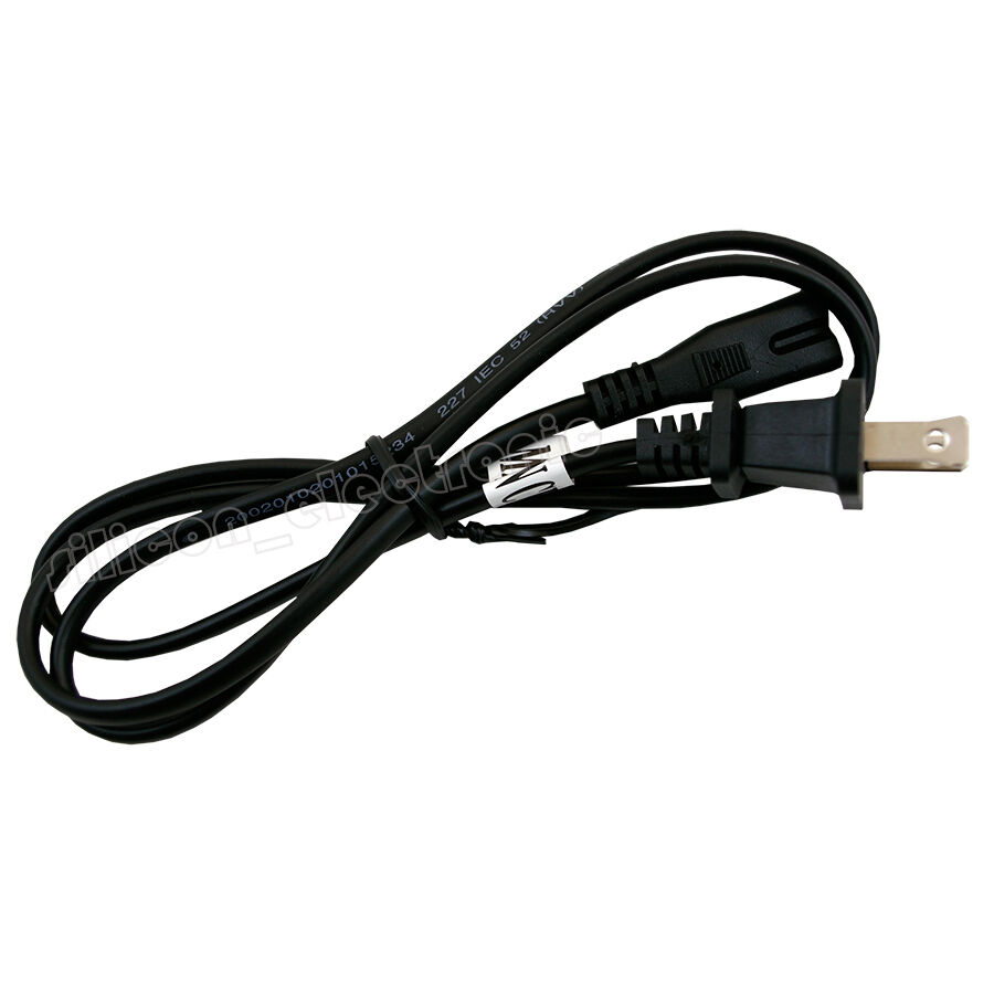 LOT50 New 2-Prong 2.5FT Port US AC Power Cord/Cable for Laptop Chargers PS2 PS3