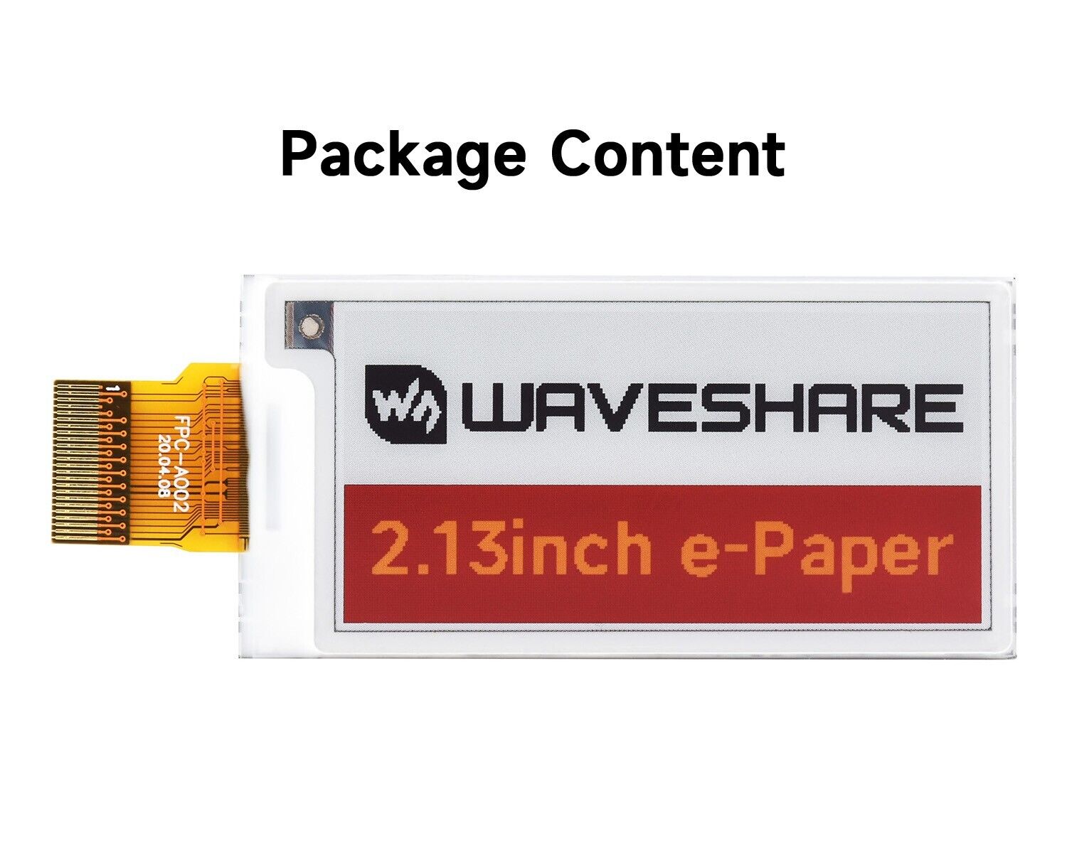 Waveshare 2.13in E-Paper Raw Display 250x122 Red/Yellow/Black/White Raspberry Pi