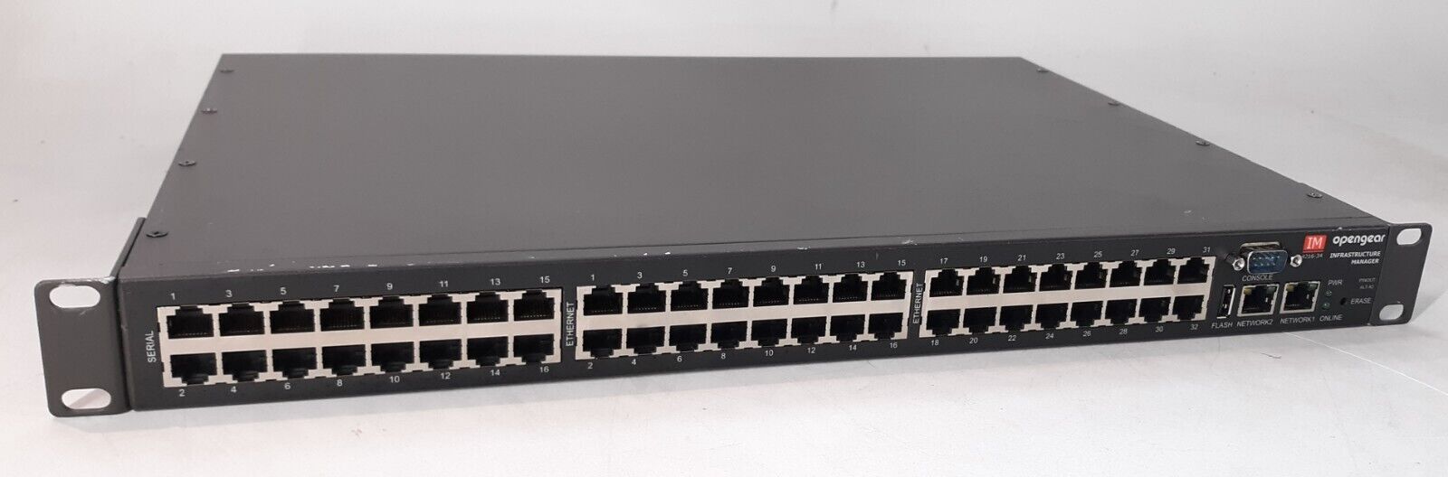OpenGear IM4216-34-DAC-X2 48-Port Infrastructure Manager Switch + Ears + Cords