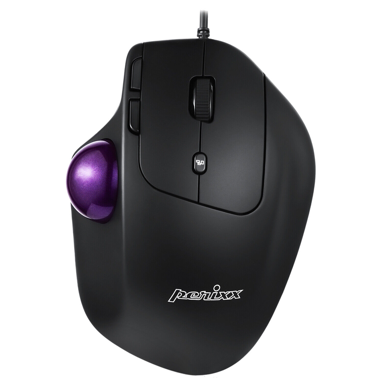 Perixx PERIMICE-520, Wired Ergonomic Programmable Trackball Mouse 2 DPI