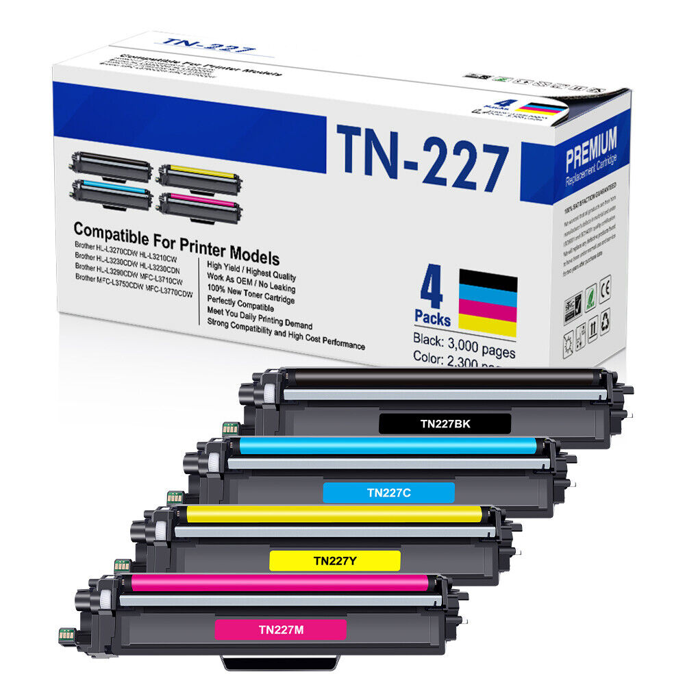 TN227 TN223 Toner Cartridge for Brother MFC-L3770CDW HL-L3270CDW L3290CDW LOT