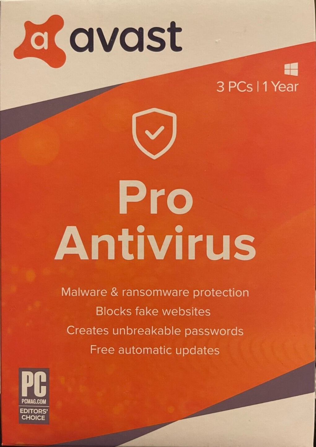 Avast Pro Antivirus for 3 PCs / 1 Year