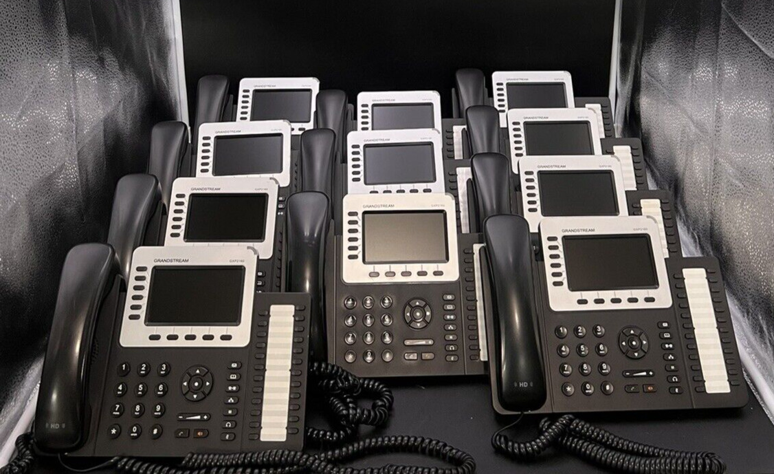 Lot of 11 - Grandstream GXP2160 Enterprise HD 6 Line VoIP Phones