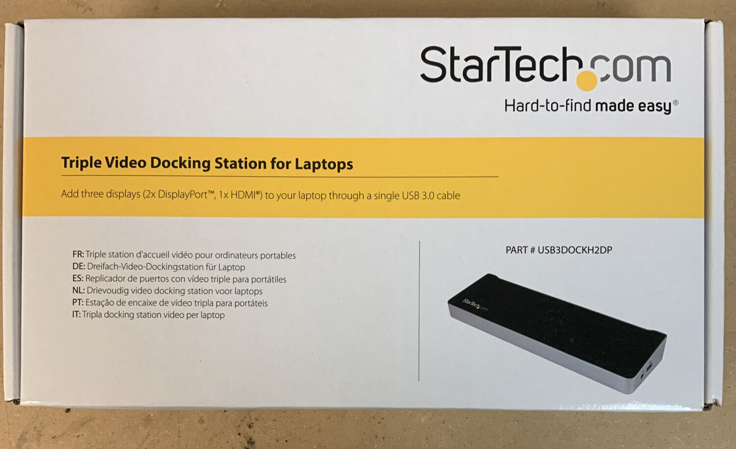 StarTech Triple Video Docking Station for Laptops USB3DOCKH2DP USB3.0 Sealed Box