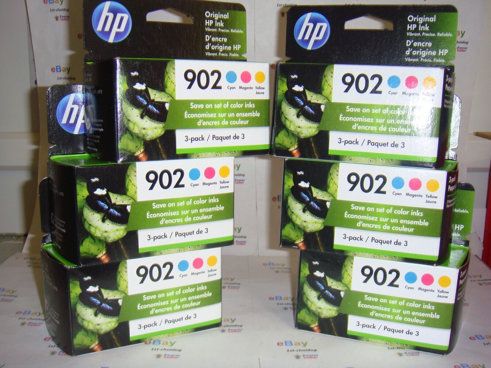 FREE SHIPPING ~ ONE (1) NEW Factory HP 902 CMY Ink Carts Pack ~ Exp\'d  OCT 2022