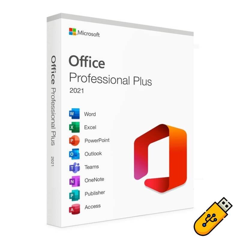 Microsoft Office Pro 2021 for 1 PC includes USB Flashdrive Retail