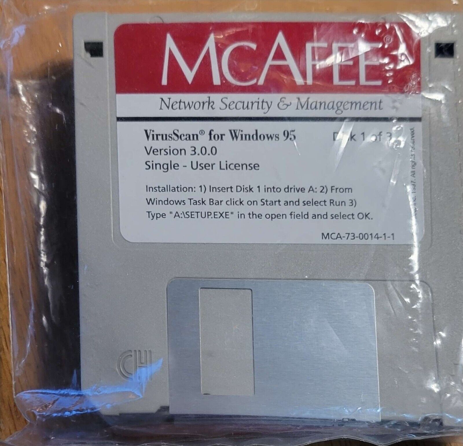 McAfee Network Security & Management - Windows 95 Version 3.0.0 - 6 Floppy Disks