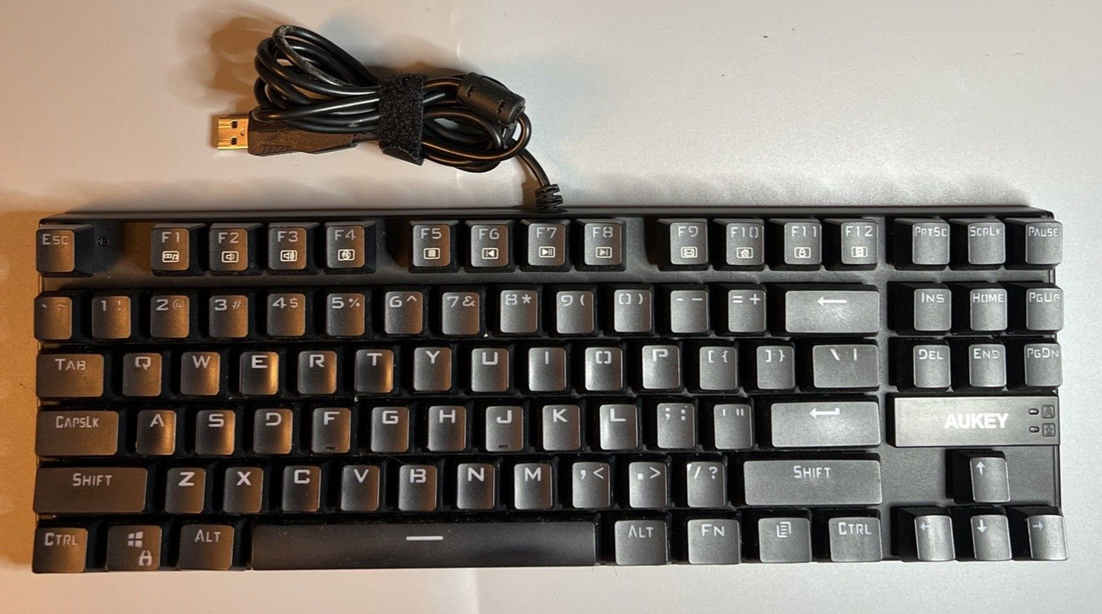 Aukey KM-G9 KMG9 TKL Mechanical Keyboard Blue Switches Compact 87Key