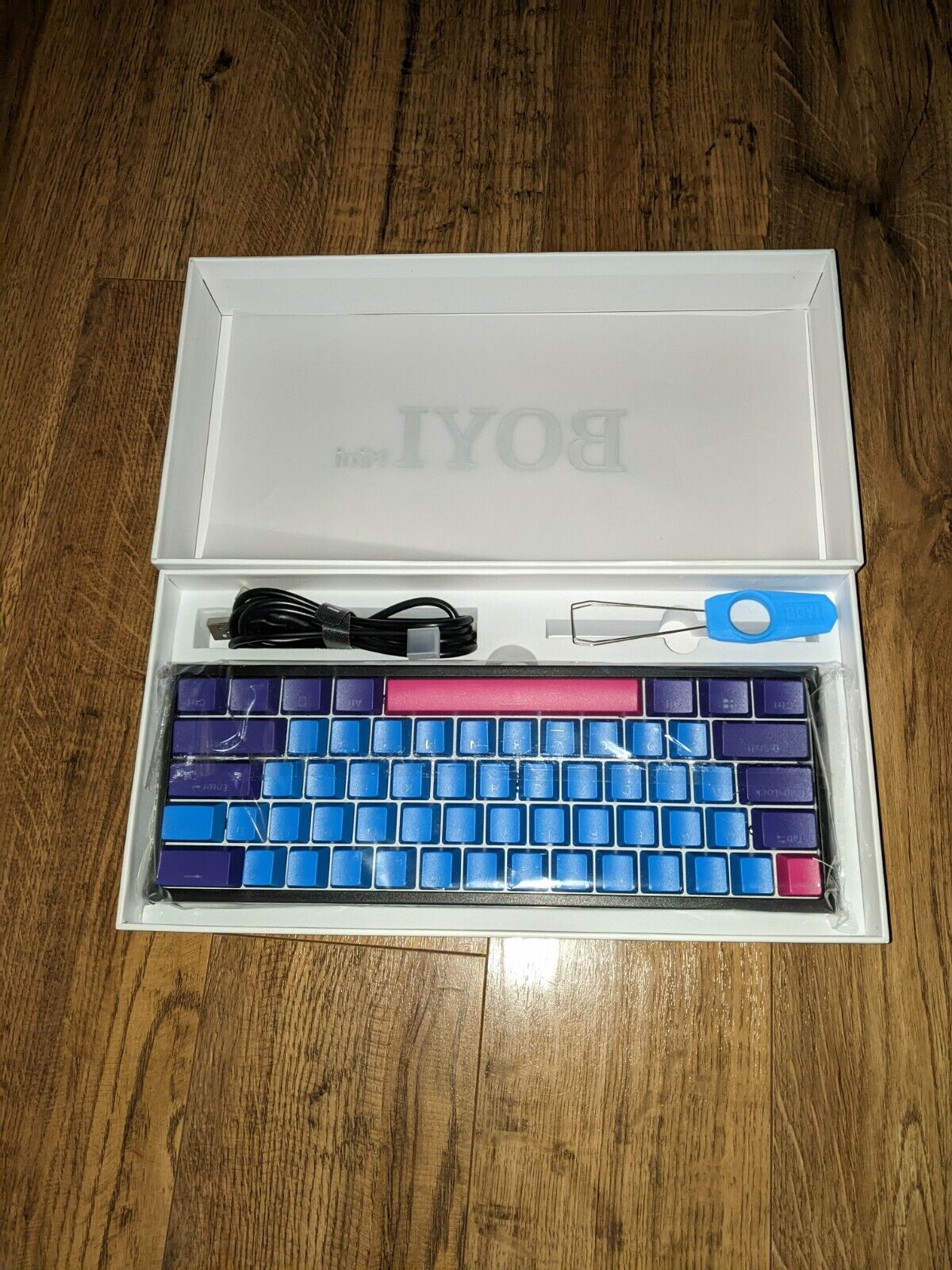 BOYI Wired 60% Mechanical Gaming Keyboard,Mini RGB Cherry MX Switch PBT Keycaps