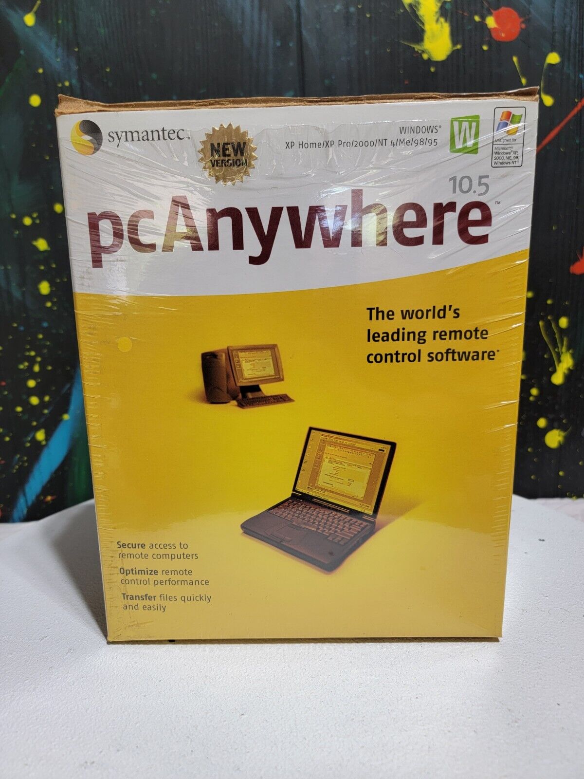 Symantec PC Anywhere 10.5 Windows 95/98/NT/2000/ME Big Box 2001 - NEW & SEALED