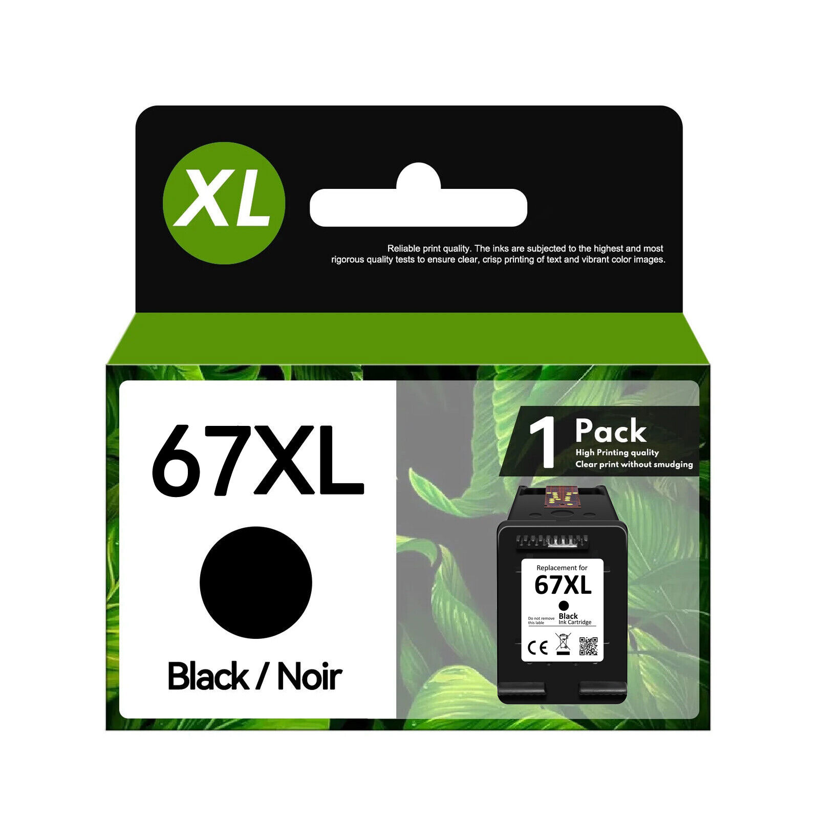 1-3PK 67 XL XXL Black Color Ink for HP Deskjet 4155e 4122 4132 Envy 6052 6455e