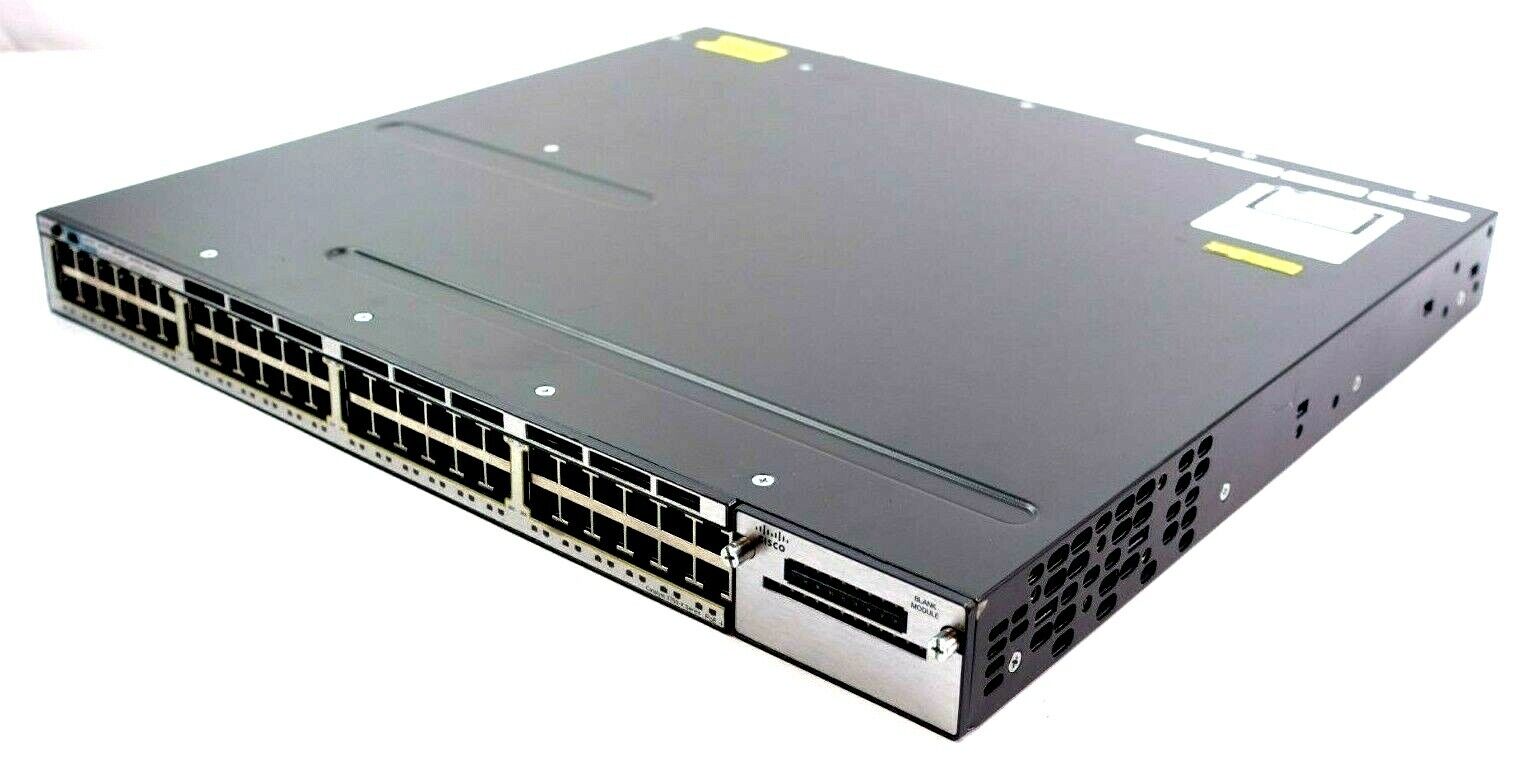 Cisco Catalyst WS-C3750X-48PF-E 48-Port PoE Gigabit Switch w/1 1100W PSU