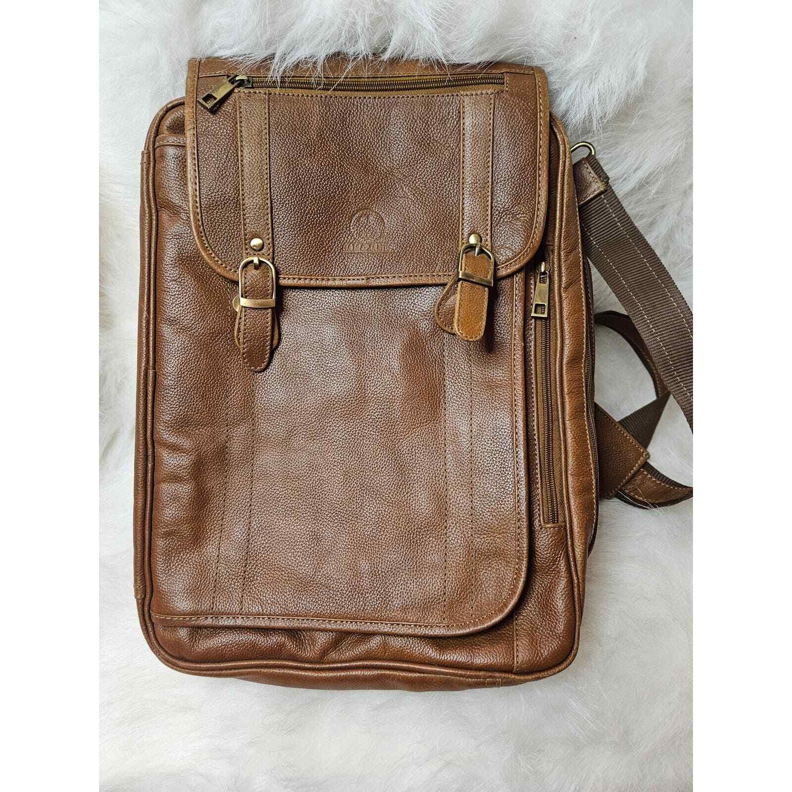 Sam & James Genuine Leather Carrying Briefcase Bag - Multiple Ways to Wear