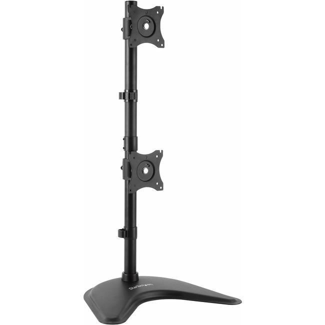 StarTech.com Vertical Dual Monitor Stand - Heavy Duty Steel - Monitors up to 27\