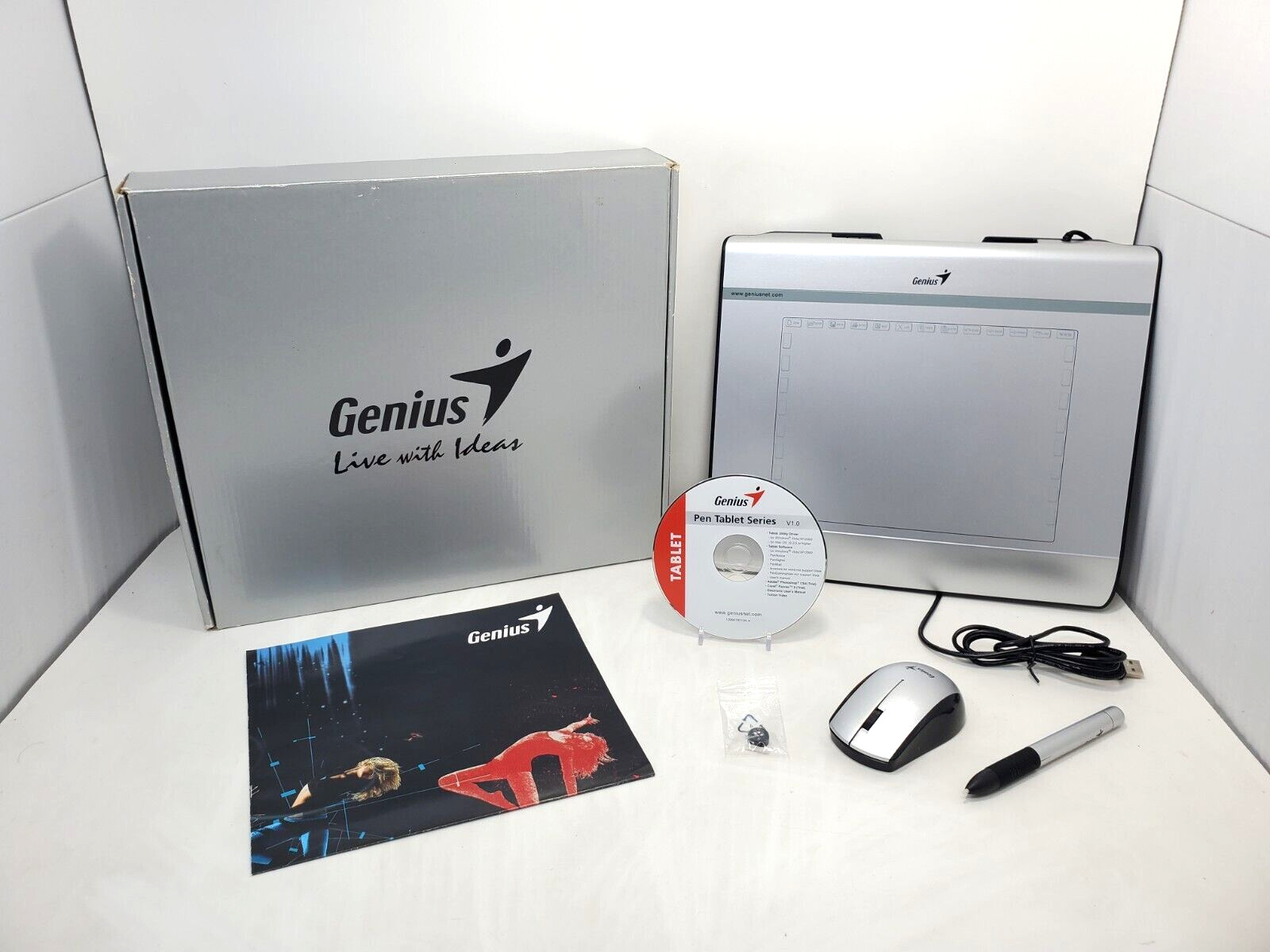 Genius MousePen i608 Pen Tablet Gray Complete in Box