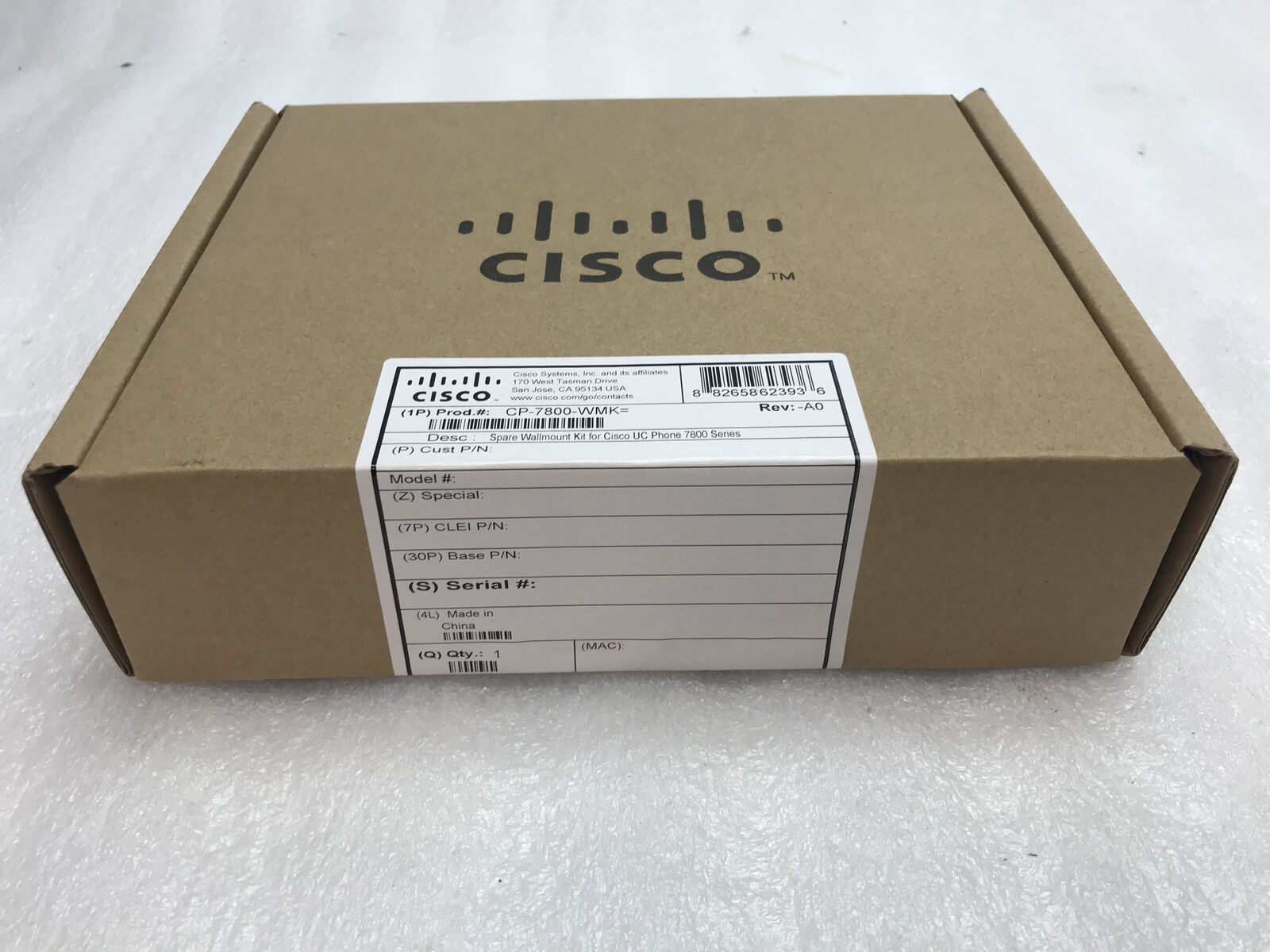 New OEM Cisco Spare Wallmount Kit For Cisco UC Phone 7800 Series CP-7800-WMK