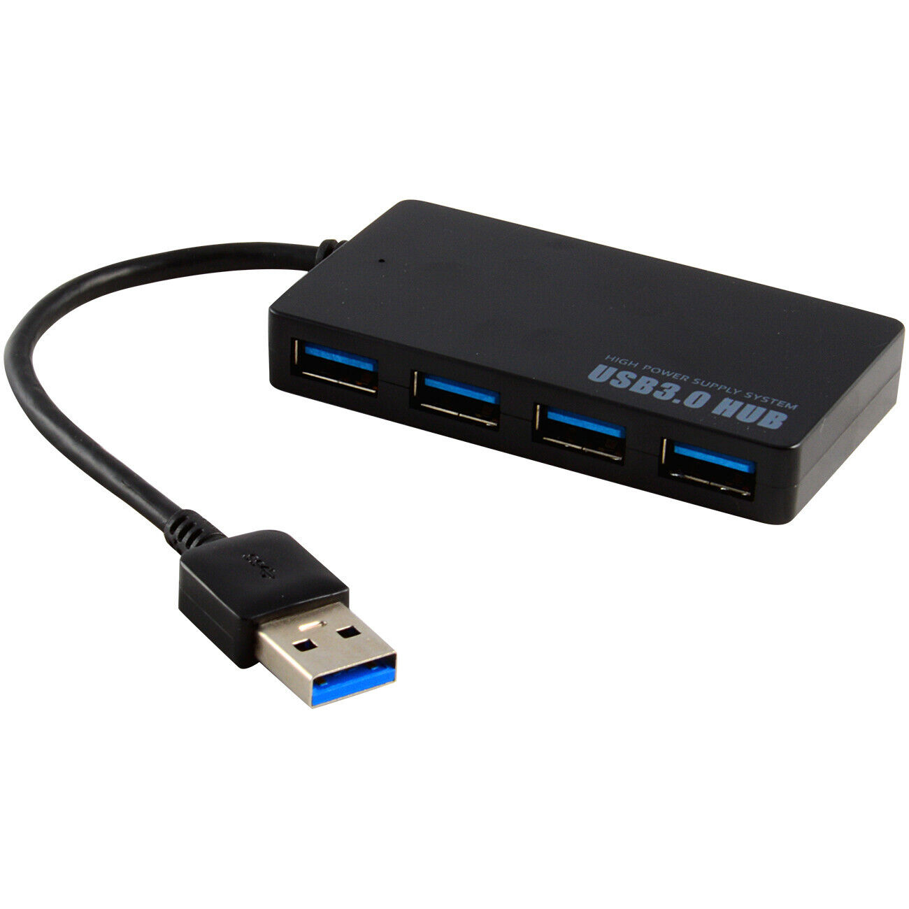 4-Port USB 3.0 Hub 5Gbps Portable Compact PC Mac Laptop Notebook Desktop