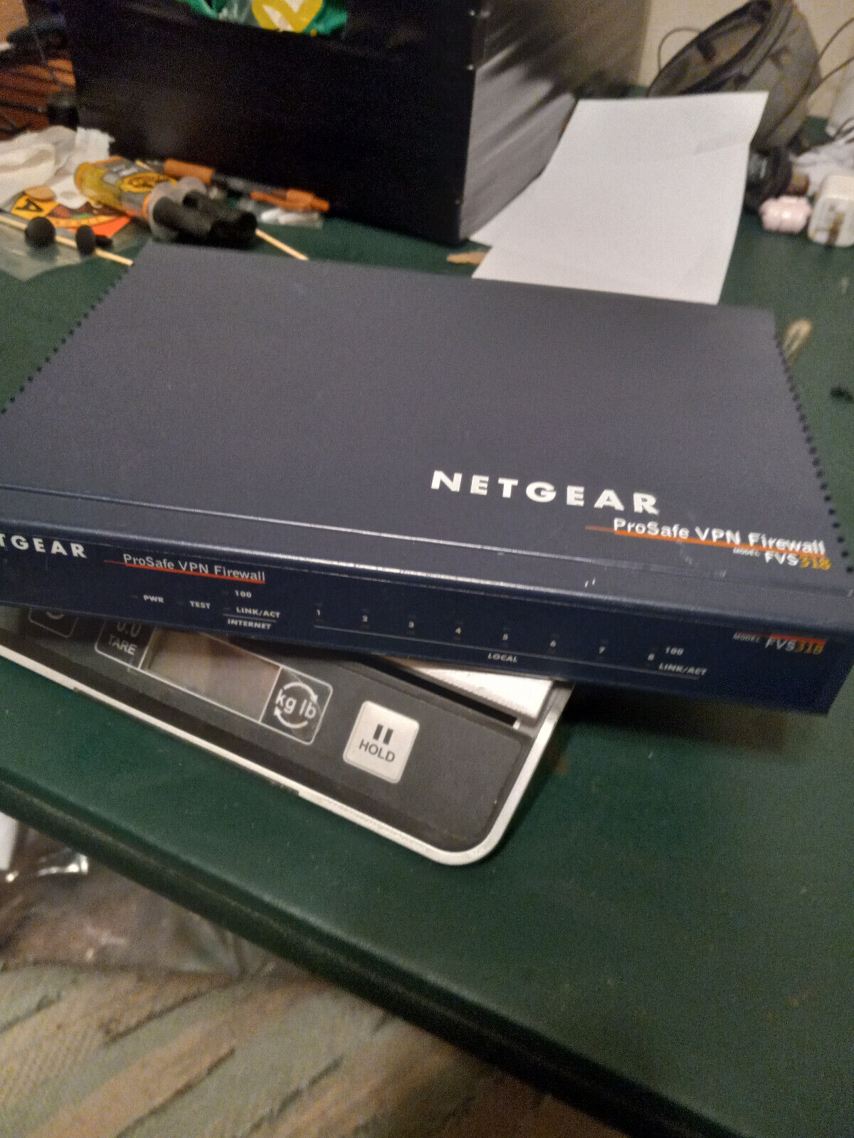NETGEAR FVS318-100NAS PROSAFE 8-PORT GIGABIT VPN FIREWALL. No PS