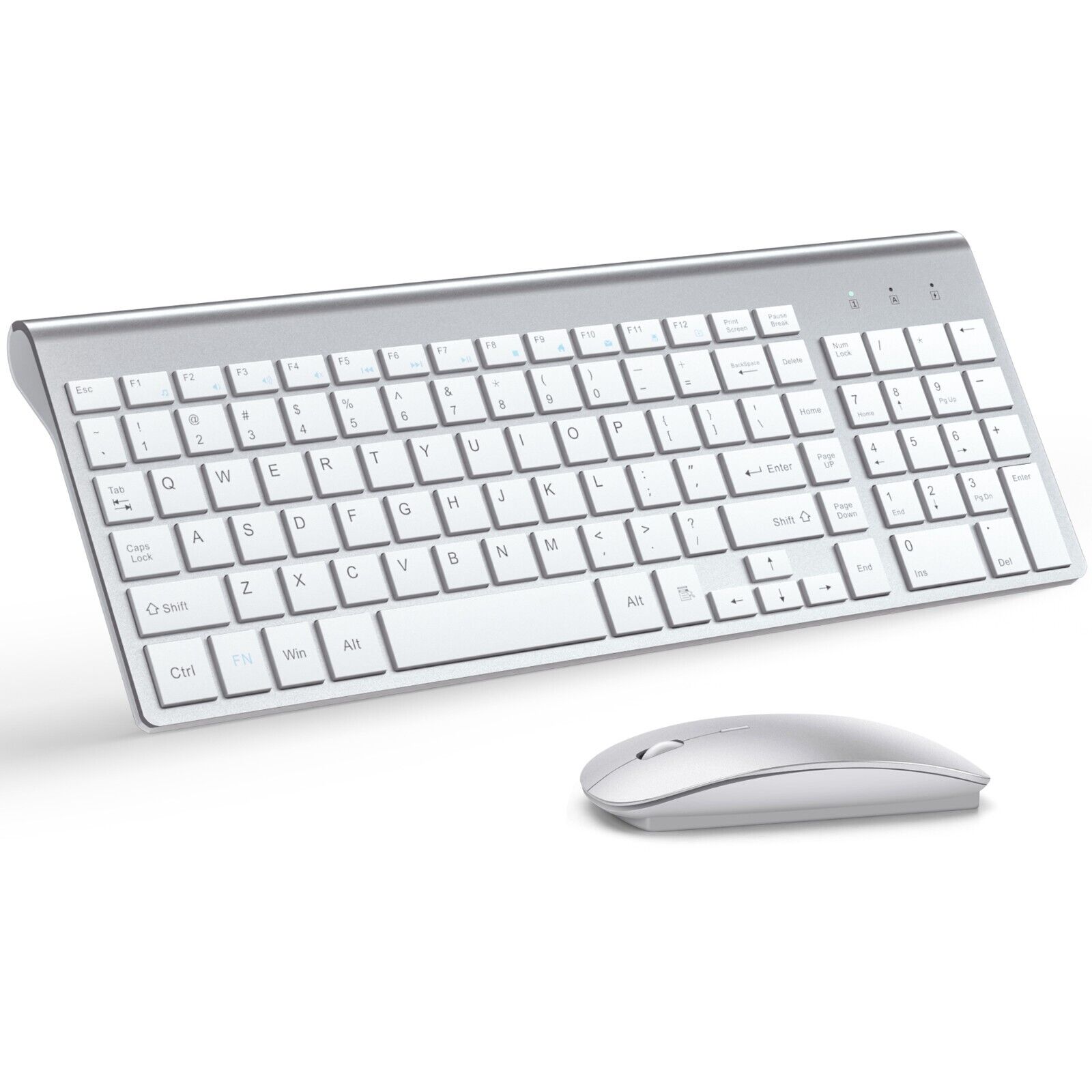 Ultra Slim Wireless Keyboard and Mouse Combo, Silent Compact Keyboard Mouse Set