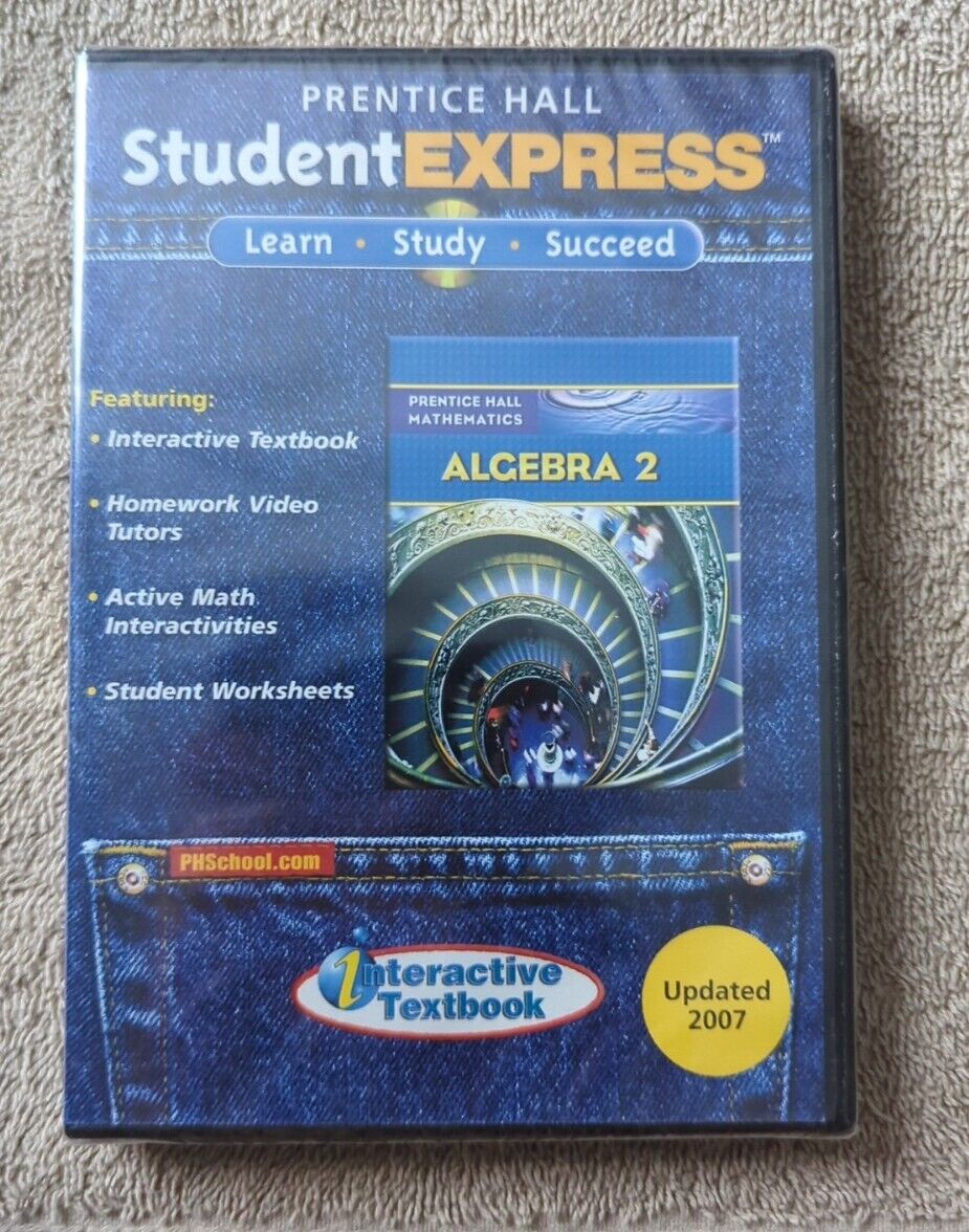 Learn Algebra ~ Prentice Hall Student Express ~  Algebra 2 DVD *Brand New*