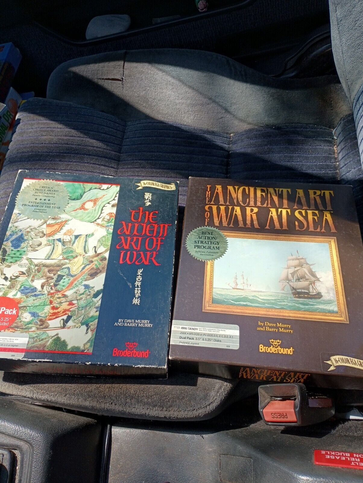 The Ancient Art of War & At Sea IBM/PC Lot Broderbund Dual Packs 3.5 & 5.25 Disc