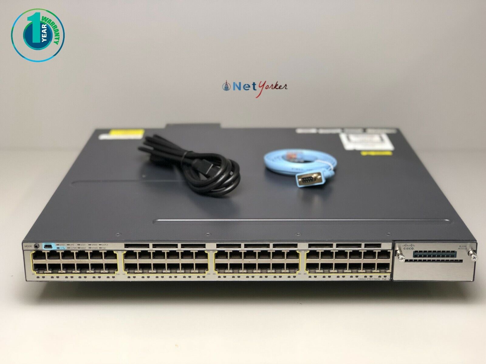 Cisco WS-C3750X-48PF-S 48 Port PoE 3750X Gigabit Switch - SAME DAY SHIPPING 