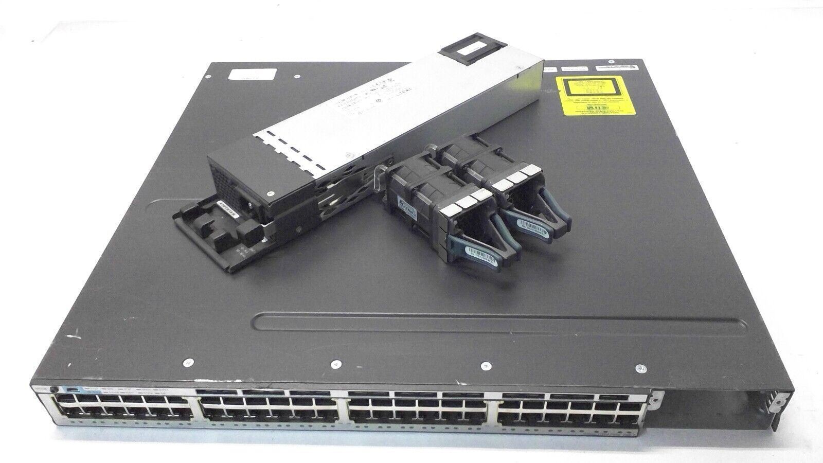 Cisco WS-C3750X-48PF-S 48 Port PoE Gigabit Switch PSU 1100WAC