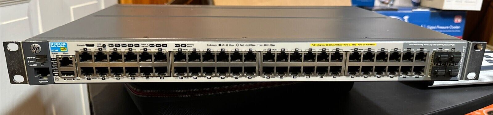 HP  2920-48G PoE+ 48-Port Networking Switch J9729A w/ Rack Ears