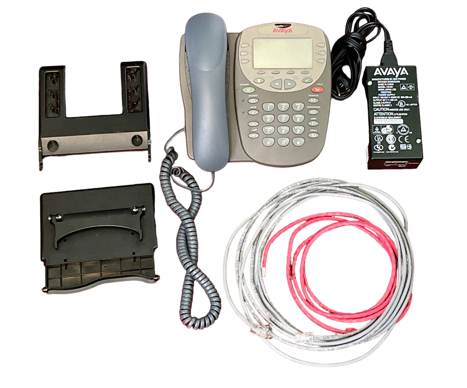 Avaya 4610SW IP Telephone 700381957 Desk Wall Stand Injector Power Supply Phone