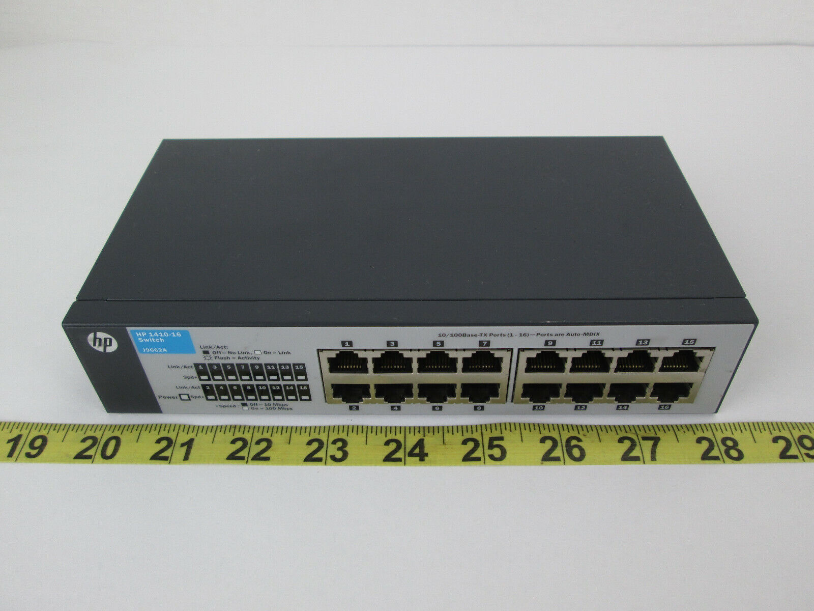 HP Hewlett Packard Ethernet Switch 16-Port 1410-16 J9662A