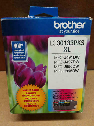 Genuine Brother LC-3013 XL Color Ink Cartridges-for MFC-J491DW J497DW-OEM-3PK