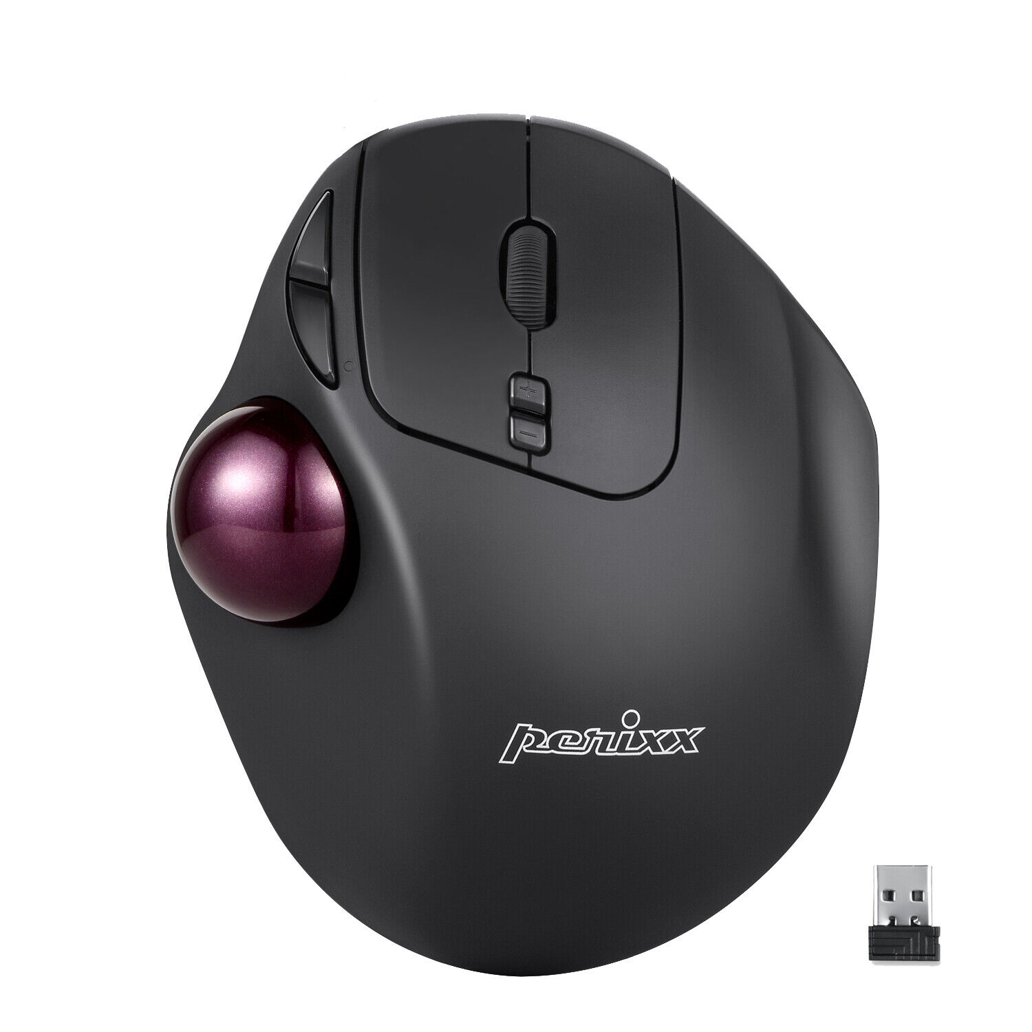 Perixx PERIMICE-717 Wireless Ergonomic Trackball Mouse Programmable 400/1000 DPI