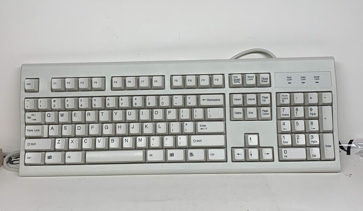 New Vintage Wired PC Computer Keyboard Model KWD-203  New In Box