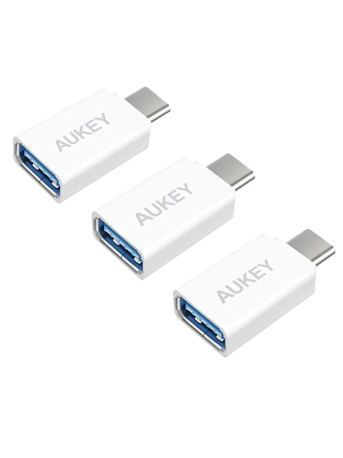 Aukey CB-A1 USB 3.0 A to C Adapter (3-Pack) CB-A1 White