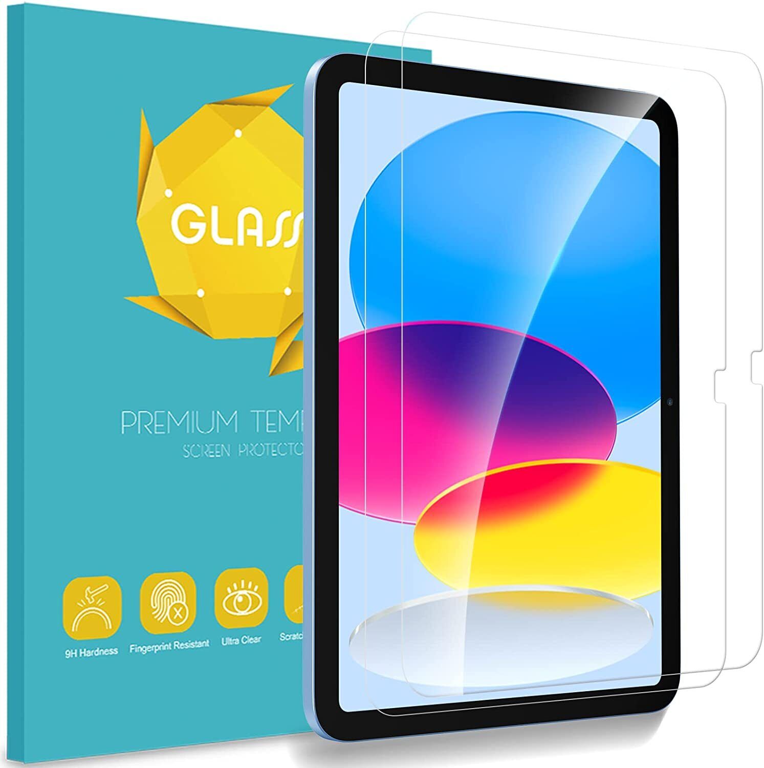 [2 Pack] For Apple iPad 10th Gen 2022 10.9 INCH 9H HD Tempered Screen Protector