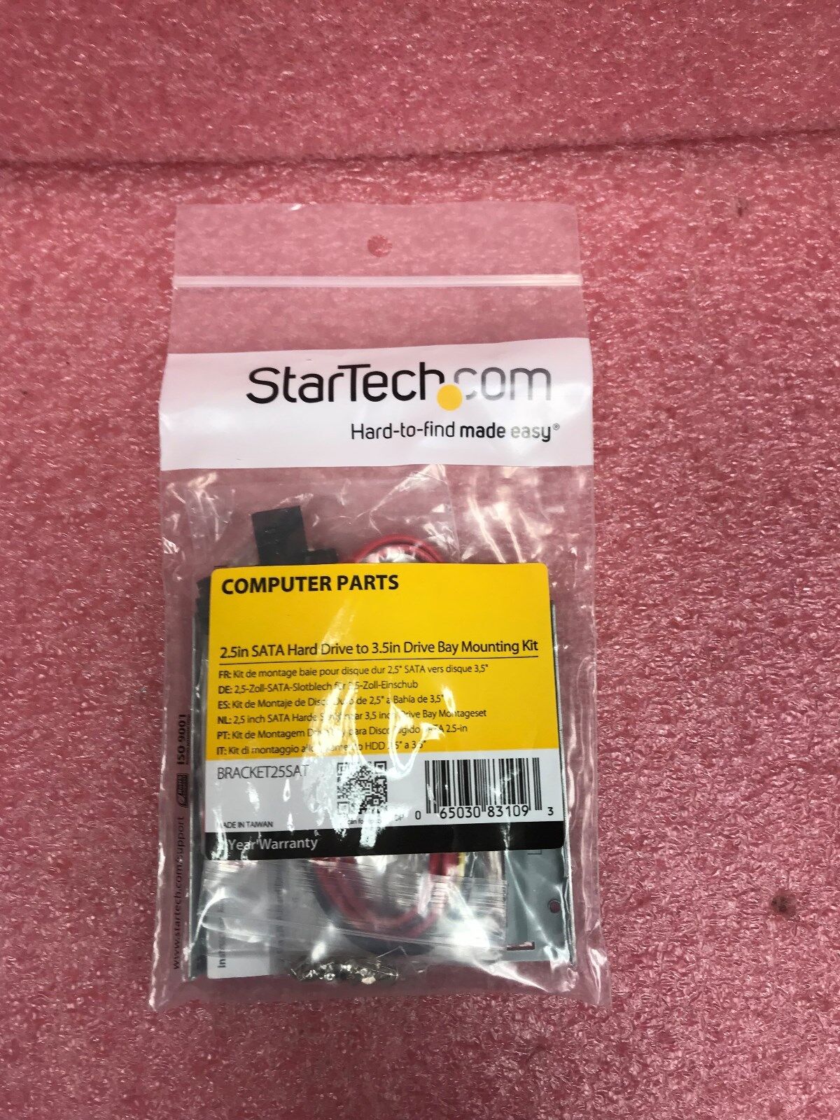 *FAC SEALED* StarTech BRACKET25SAT 2.5in Hard Drive to 3.5in Drive Bay Mounting 