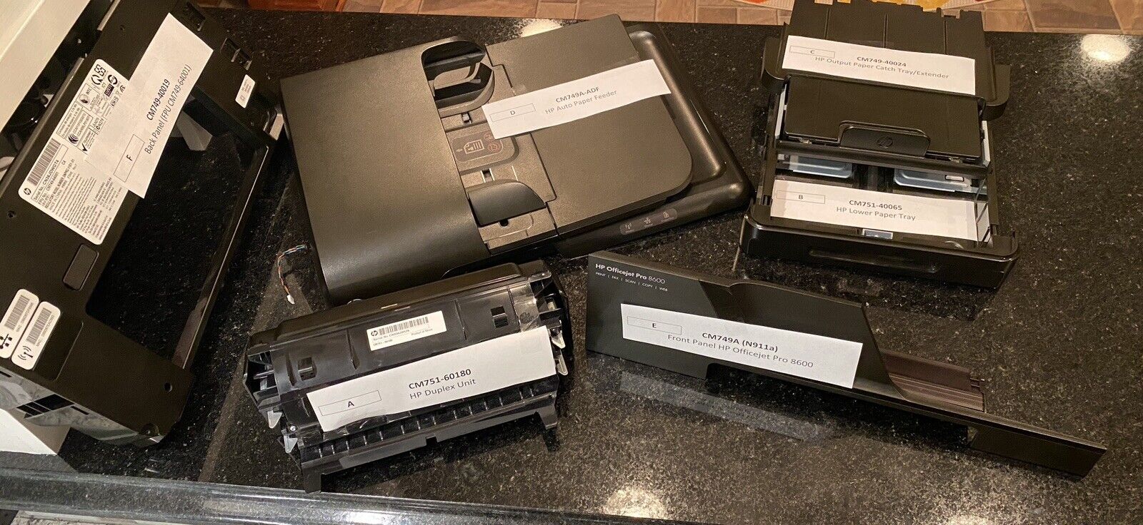 HP Officejet Pro 8600 - DISASSEMBLED - Selling 5 Parts - each priced separately